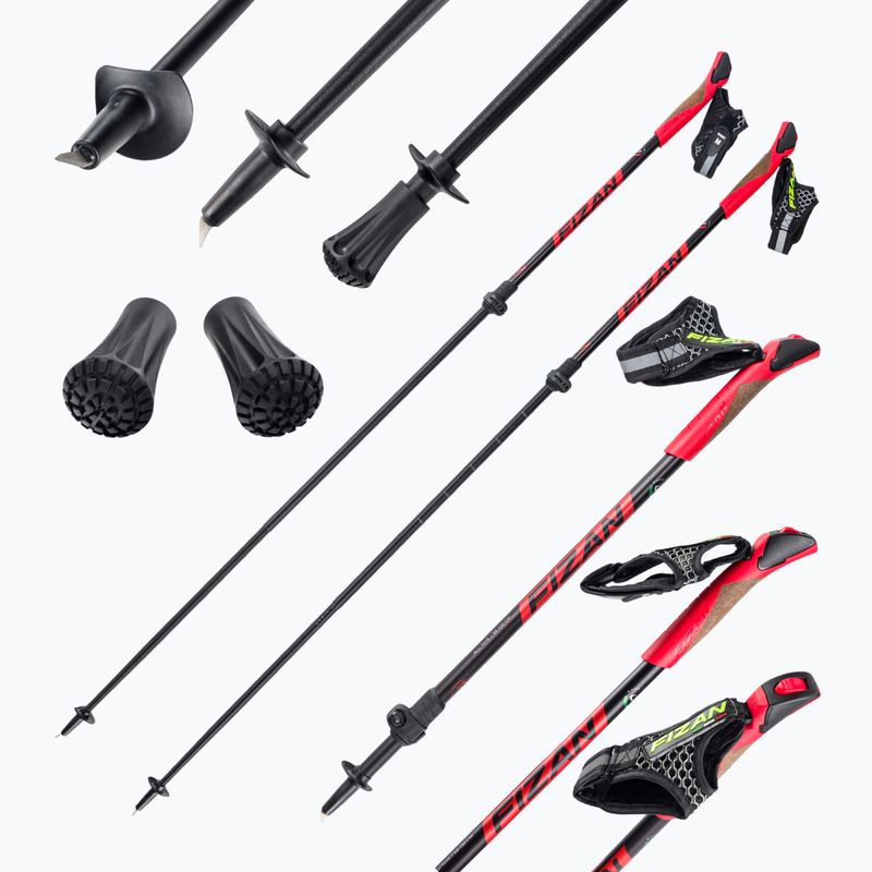 FIZAN Revolution PRO Nordic walking palice červené S22 7532 5