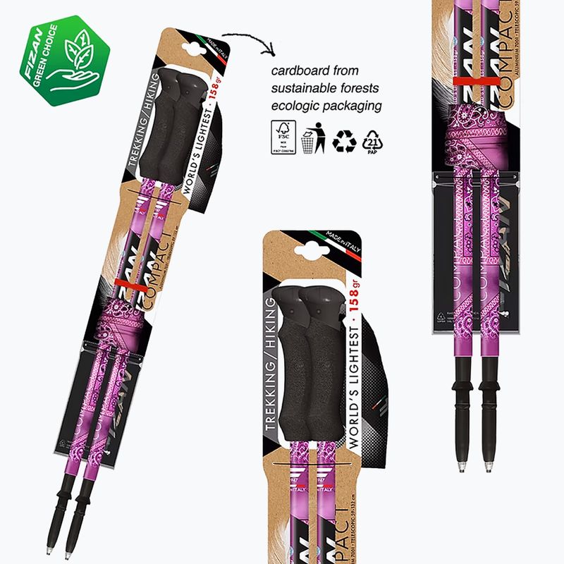 Trekingové palice Fizan Compact MS magenta 3