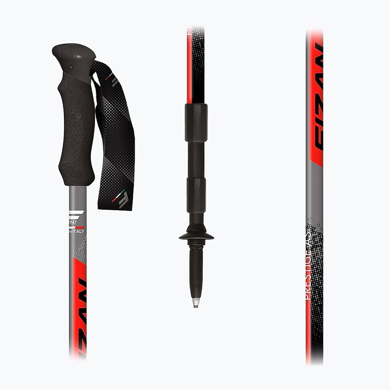 Trekingové palice Fizan Prestige A/S red 2