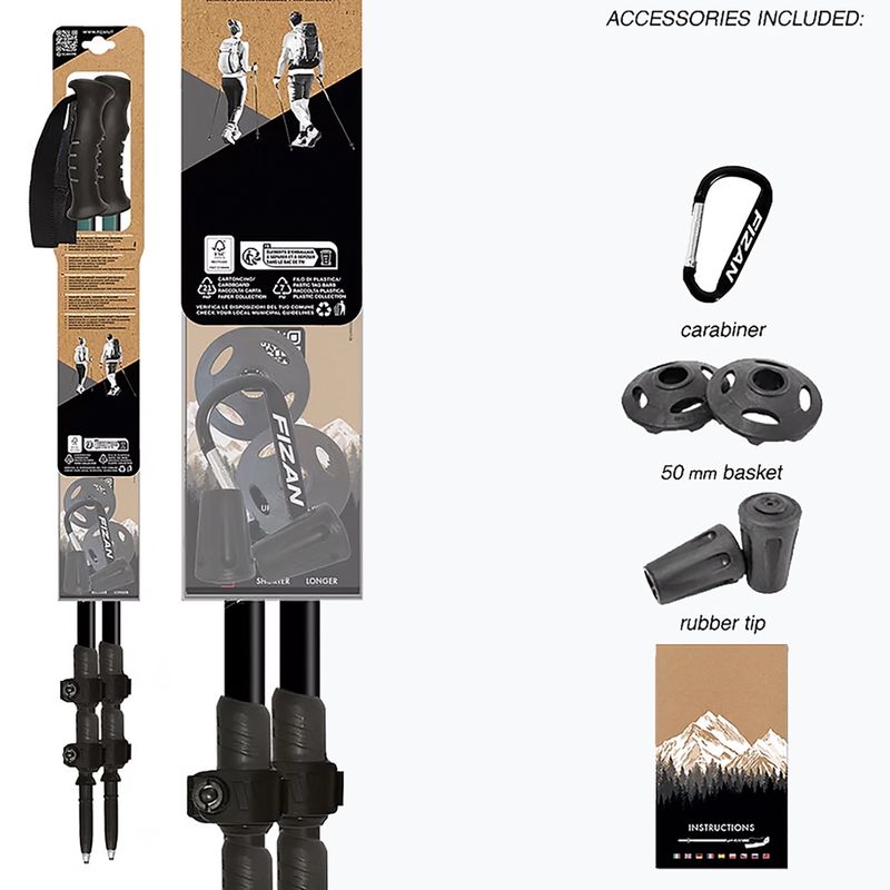 Trekingové palice Fizan Voyager petrol 9