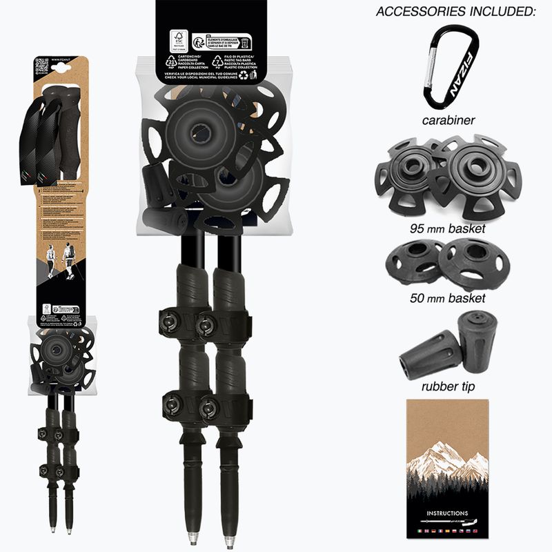 Trekingové palice Fizan Elbrus orange 10