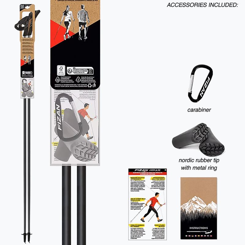 Nordic walking palice Fizan Tekno Race Impulse red 4