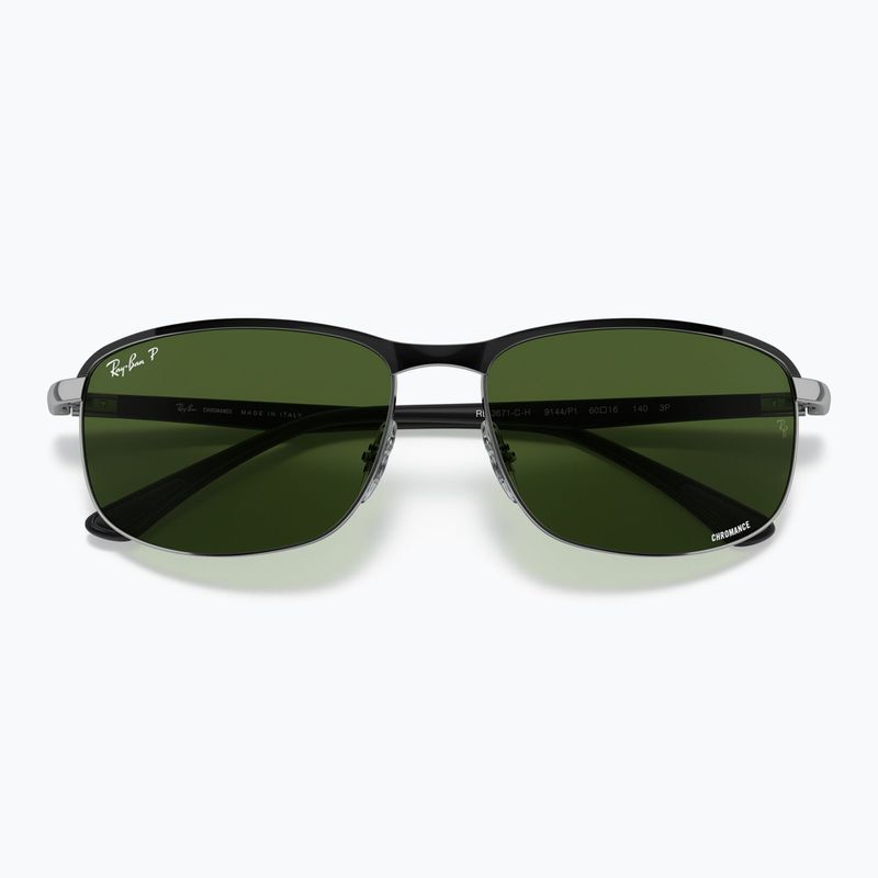 Slnečné okuliare Ray-Ban Rb3671 Polarized+ Lenses black silver/dark green polarized+ 3