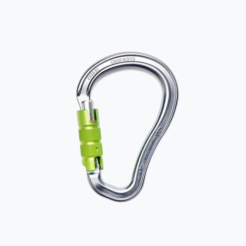 Climbing Technology Axis Big Tg karabína L3860006 strieborno-zelená 2C38600XPE 2