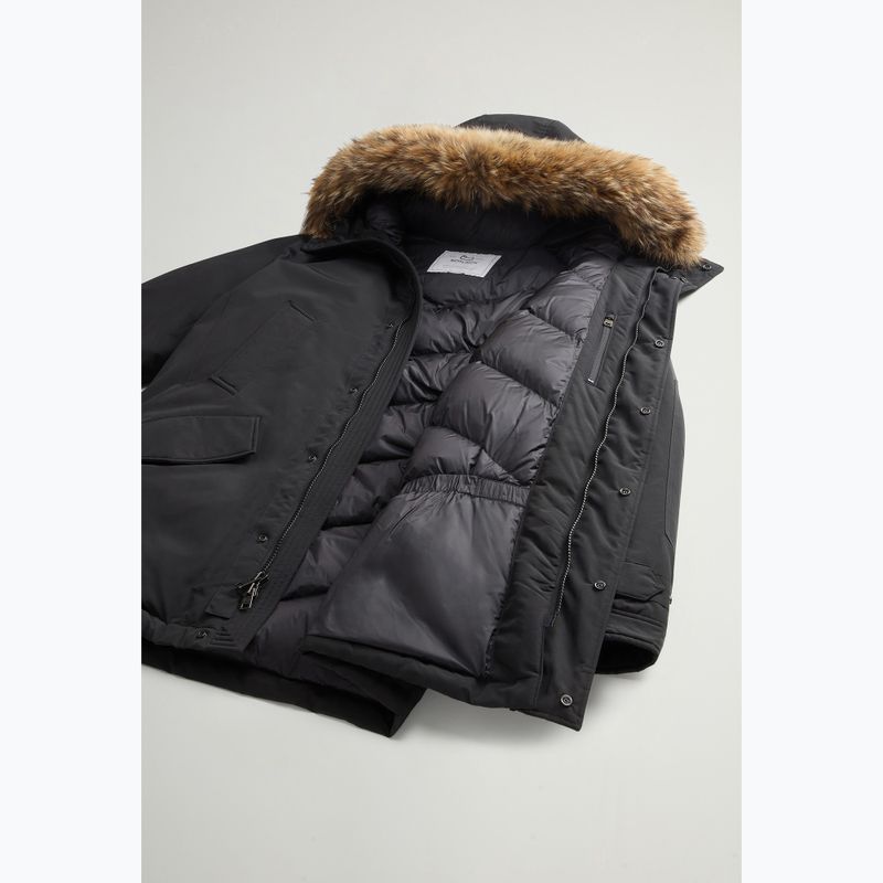 Pánska bunda Woolrich Polar High Collar Fur čierna 6
