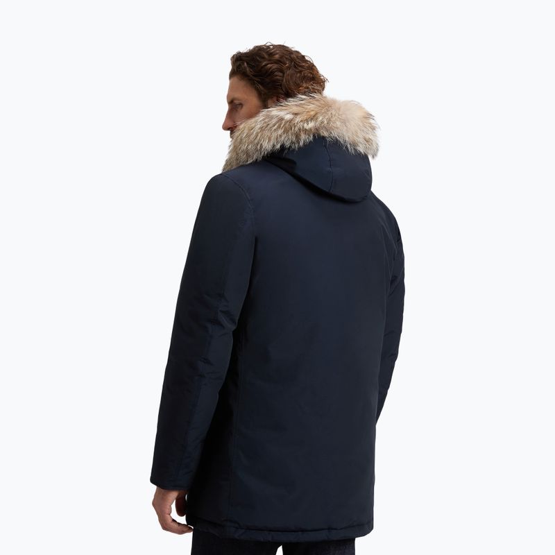 Pánsky zateplený kabát Woolrich Arctic Detachable Fur Parka melton blue 3