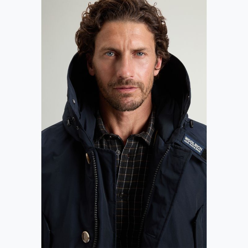 Pánsky zateplený kabát Woolrich Arctic Detachable Fur Parka melton blue 4