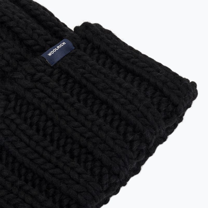 Dámska zimná čiapka Woolrich Chunky Beanie 2026 black 3