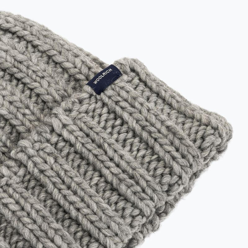 Dámska zimná čiapka Woolrich Chunky Beanie light grey melange 3