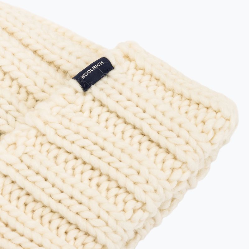 Dámska zimná čiapka Woolrich Chunky Beanie 2026 milky cream 3