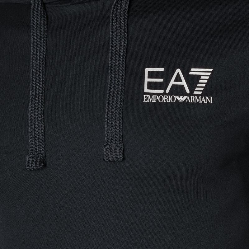 Pánska mikina EA7 Emporio Armani Train Logo Series Hoodie Extended Logo Coft night blue/white logo 7