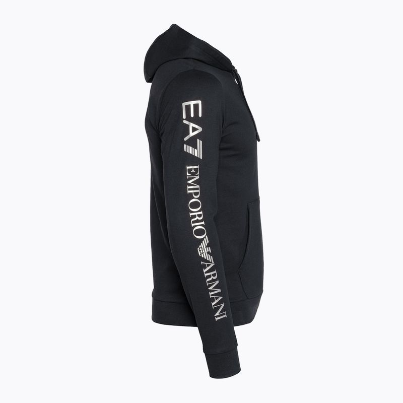 Pánska mikina EA7 Emporio Armani Train Logo Series Hoodie Extended Logo Coft night blue/white logo 8