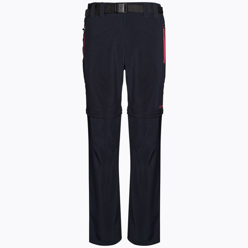 Dámske trekingové nohavice CMP Zip Off black/pink 3T51446/05UG