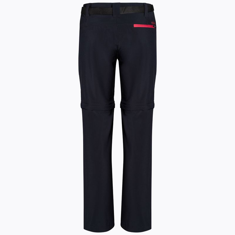 Dámske trekingové nohavice CMP Zip Off black/pink 3T51446/05UG 2