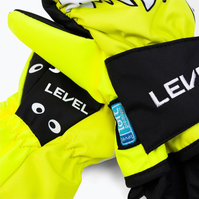 Detské snowboardové rukavice Level Animal Mitt modré/červené 4174 4