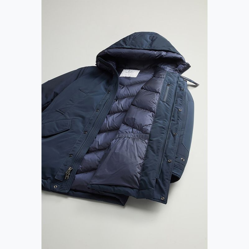 Pánska bunda Woolrich Polar High Collar Parka melton blue 5