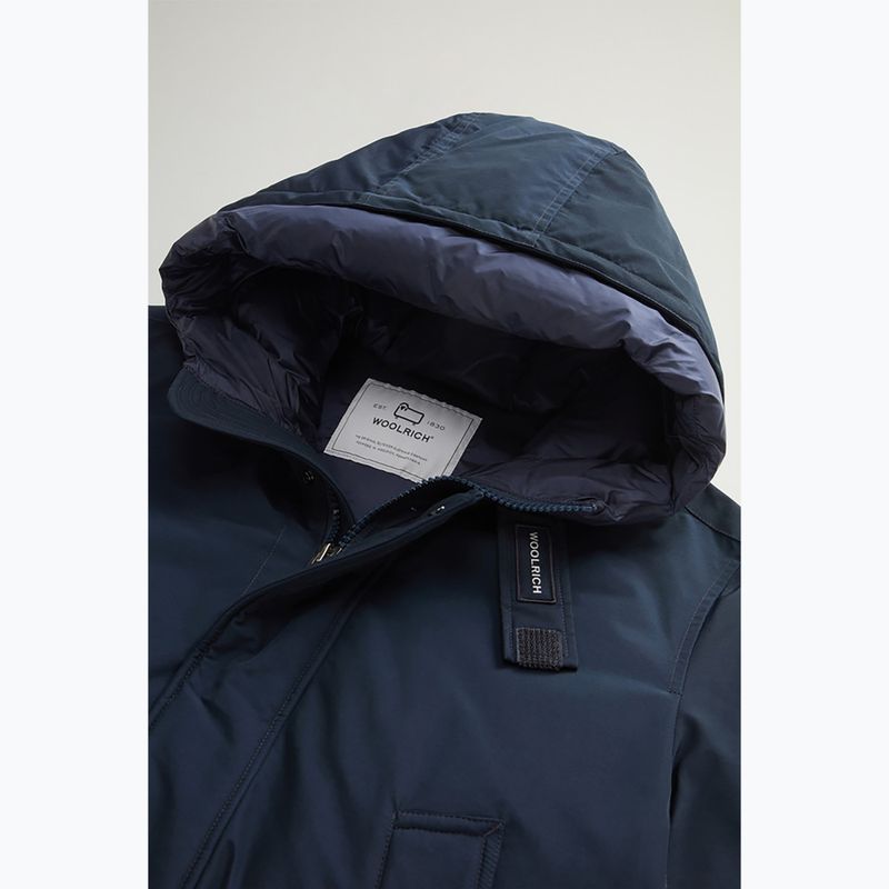 Pánska bunda Woolrich Polar High Collar Parka melton blue 6