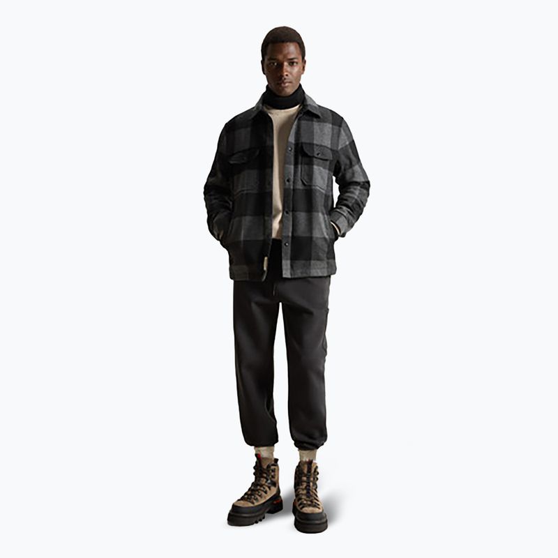 Pánska bunda Woolrich Alaskan Wool Check Overshirt charcoal buffalo 2
