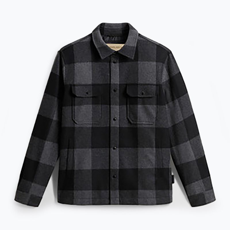 Pánska bunda Woolrich Alaskan Wool Check Overshirt charcoal buffalo 5