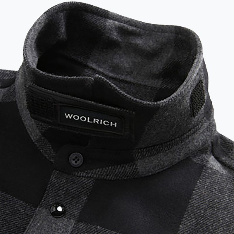 Pánska bunda Woolrich Alaskan Wool Check Overshirt charcoal buffalo 7