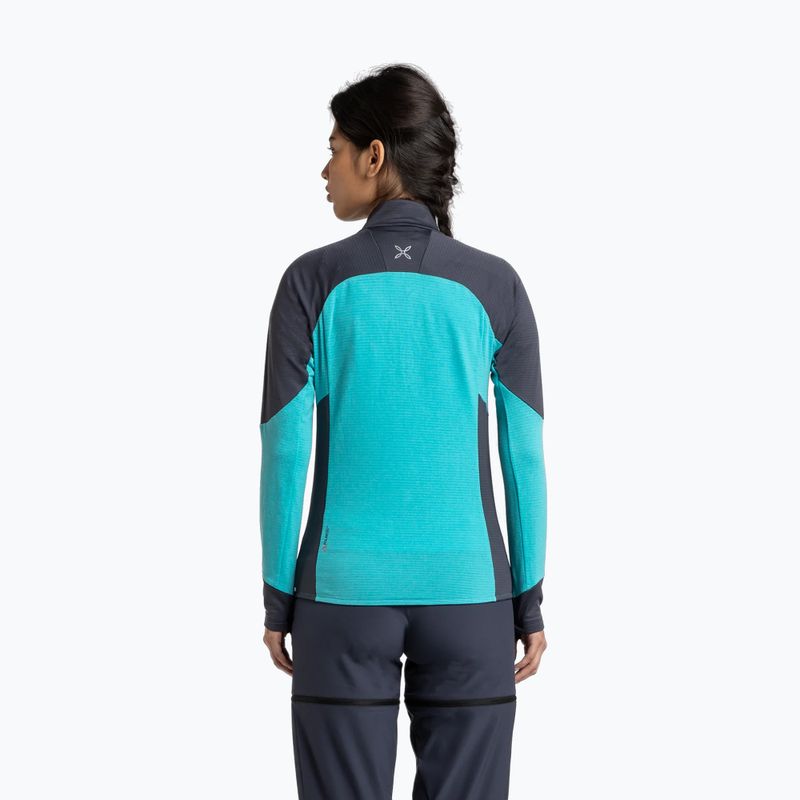 Dámska mikina Montura Rise Maglia turquoise/graphite blue 2