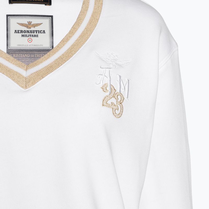 Dámska mikina Aeronautica Militare Lady V-Neck bianco ottico 3