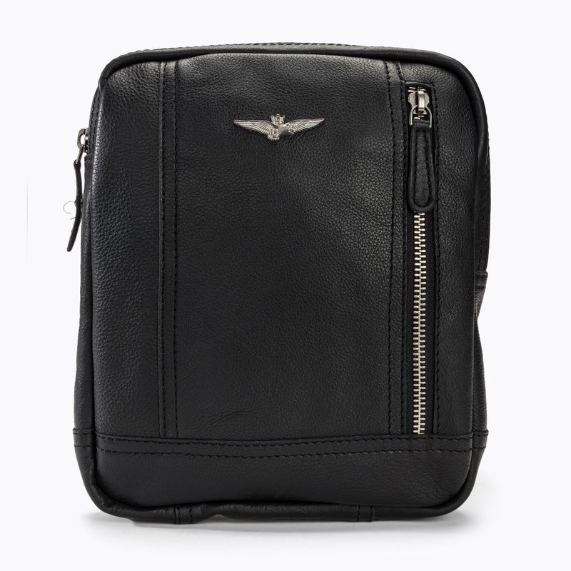 Pánska taška Aeronautica Militare Leather Shoulder black