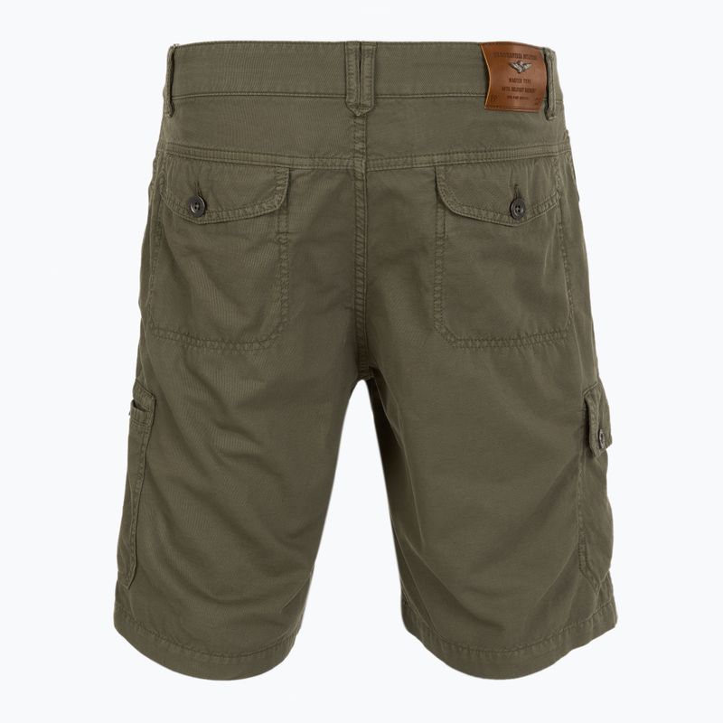 Pánske šortky Aeronautica Militare 251BE259CT3526 military olive washed 2