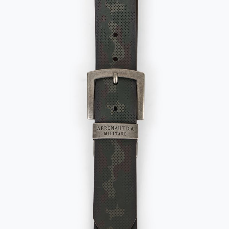 Pánsky opasok Aeronautica Militare 251CP264PL276 camou military olive / testa di moro 2