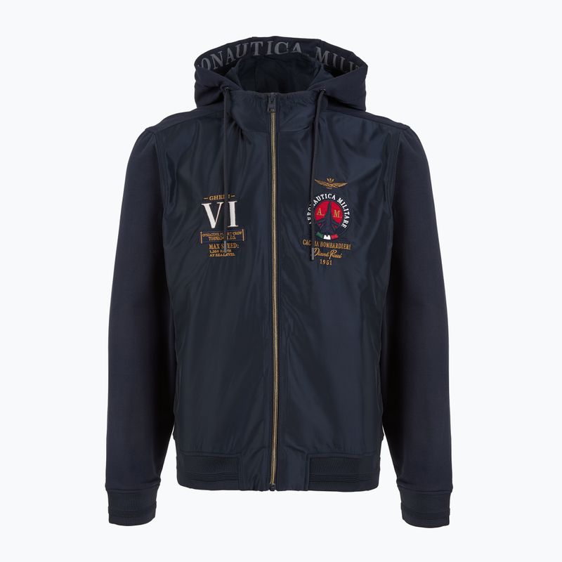 Pánska mikina Aeronautica Militare 251AF500F459 Cappucio blu navy