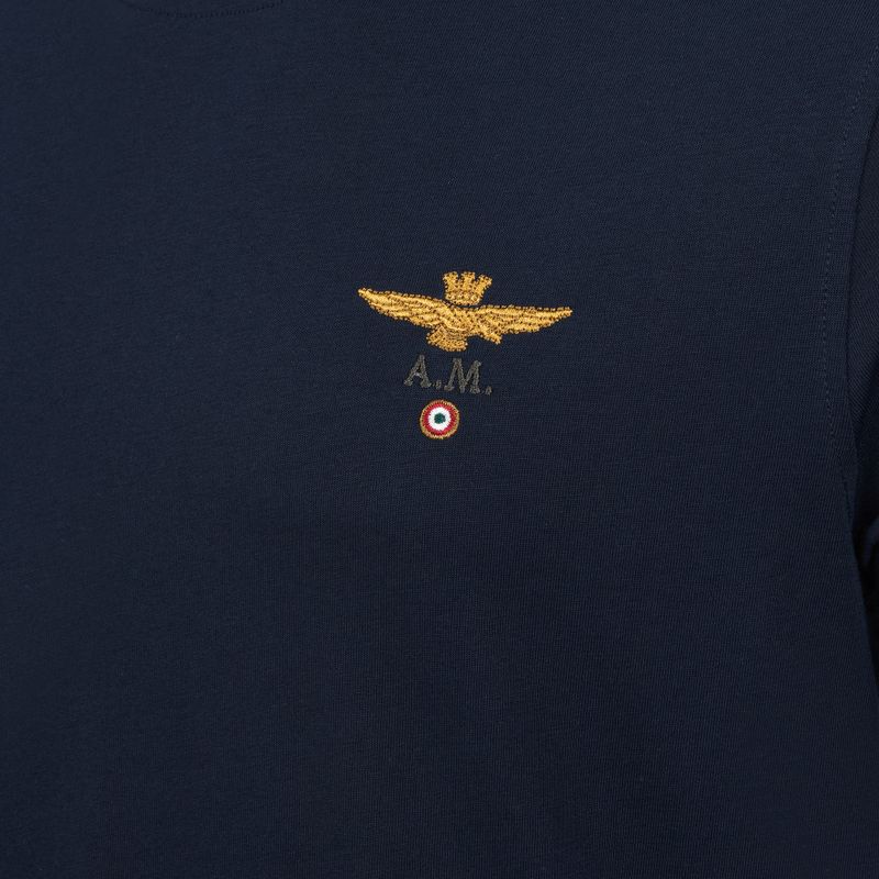 Men's T-shirt Aeronautica Militare 252TS1580UJ00372 Basic Crewneck navy blue 3