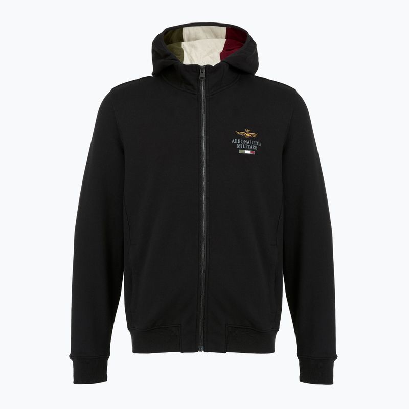 Pánska mikina Aeronautica Militare Hoodie jet black