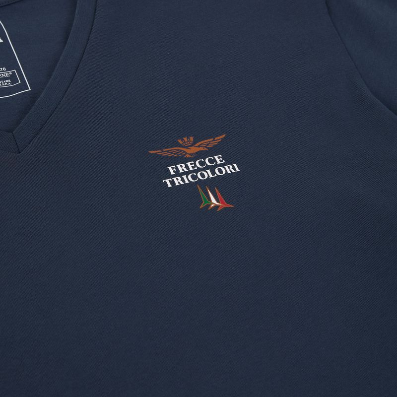 Pánske tričko Aeronautica Militare AM1UTI006 V-Neck blue 3
