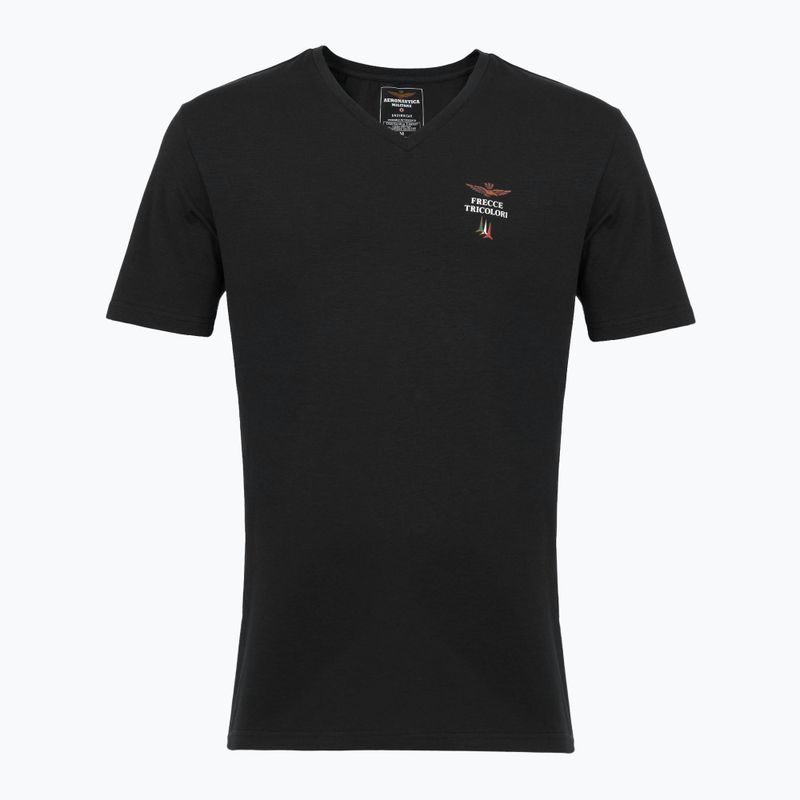 Pánske tričko Aeronautica Militare AM1UTI006 V-Neck black