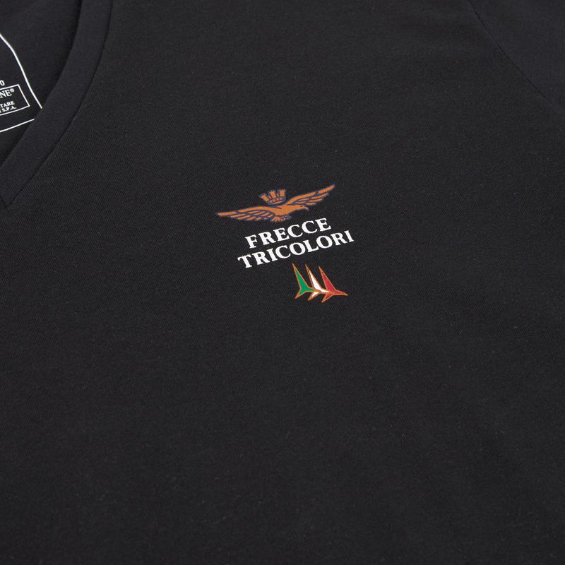 Pánske tričko Aeronautica Militare AM1UTI006 V-Neck black 3