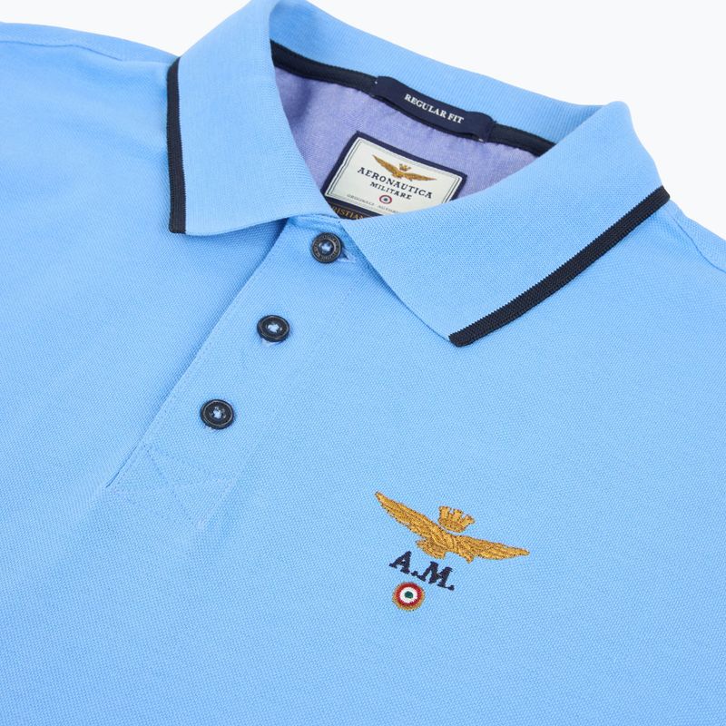 Tričko Aeronautica Militare PO1308UP00082 Polo silver lake blue 3