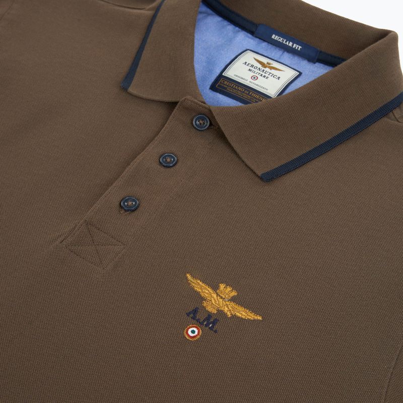 Tričko Aeronautica Militare PO1308UP00082 Polo chestnut brown 3