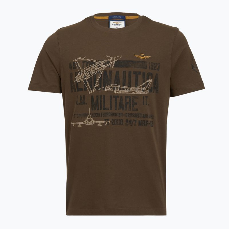 Pánske tričko Aeronautica Militare TS2535UJ00641 chestnut brown