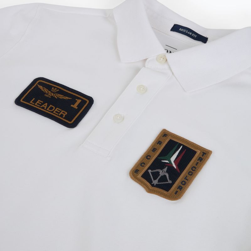 Pánske tričko Aeronautica Militare PO1927UP00191 Polo off white 3