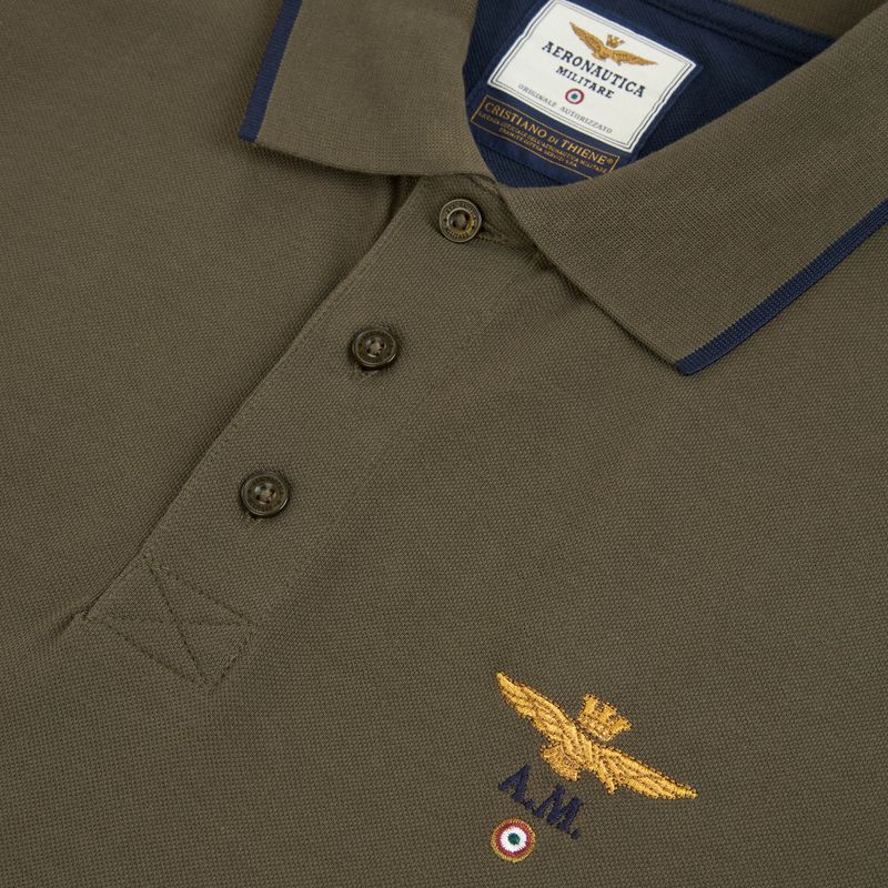 Pánske polo tričko Aeronautica Militare 262PO1308UP00082 Polo verde scuro 3