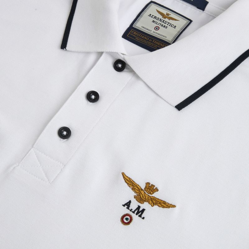 Pánske polo tričko Aeronautica Militare 262PO1308UP00082 Polo off white 3