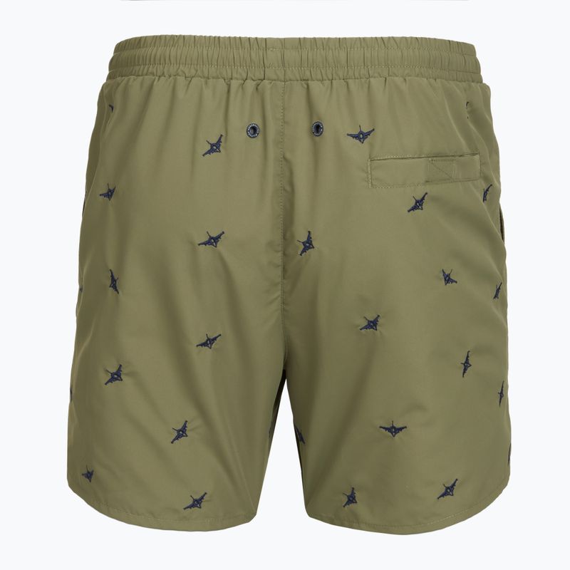 Pánske plavecké šortky Aeronautica Militare BW0232UCT04317 lichen green 2