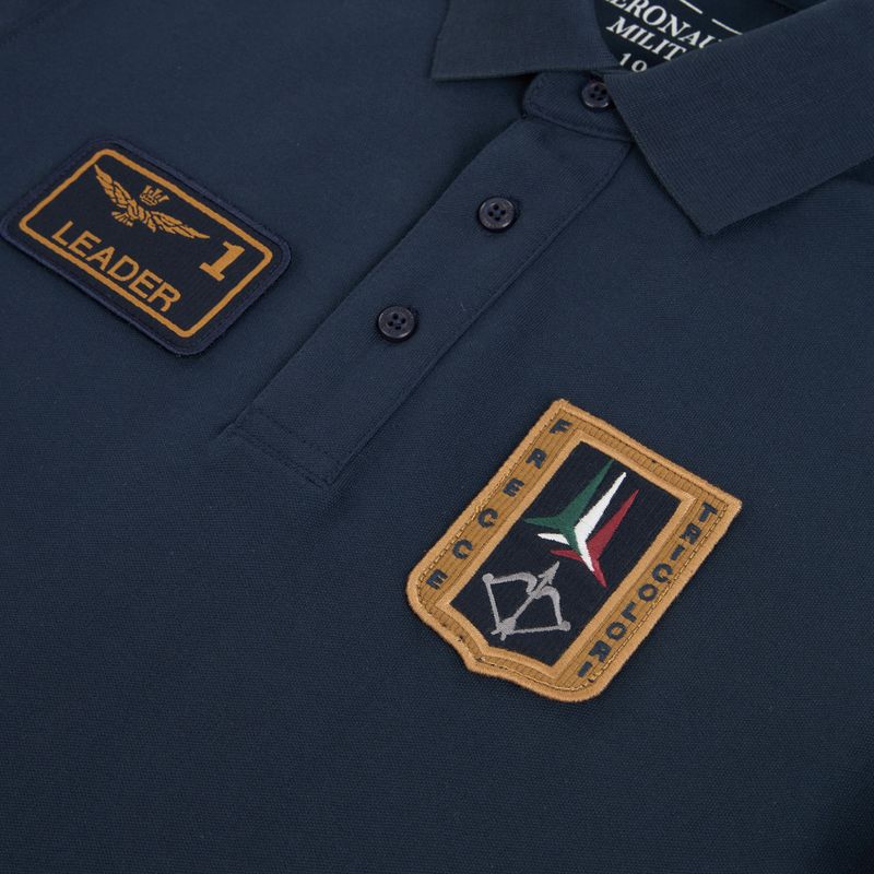 Pánske tričko Aeronautica Militare PO1927UP00191 Navy blue polo 3