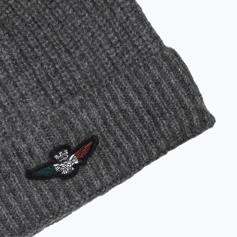 Pánska zimná čiapka Czapka Aeronautica Militare 262CU0034UL00451 grigio scuro melange 3