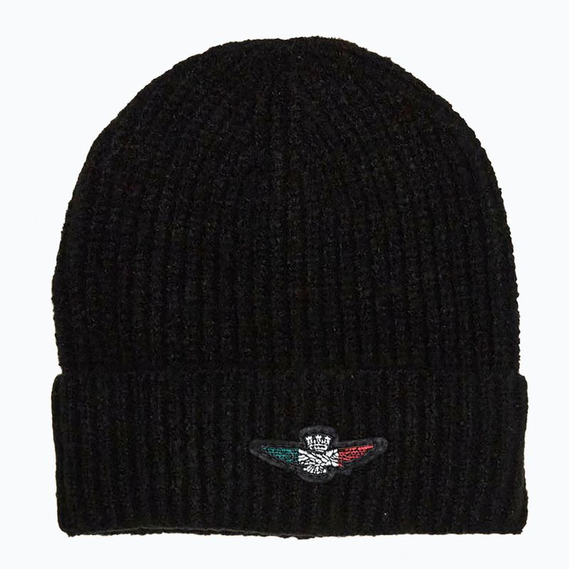 Pánska zimná čiapka Czapka Aeronautica Militare 262CU0034UL00451 jet black