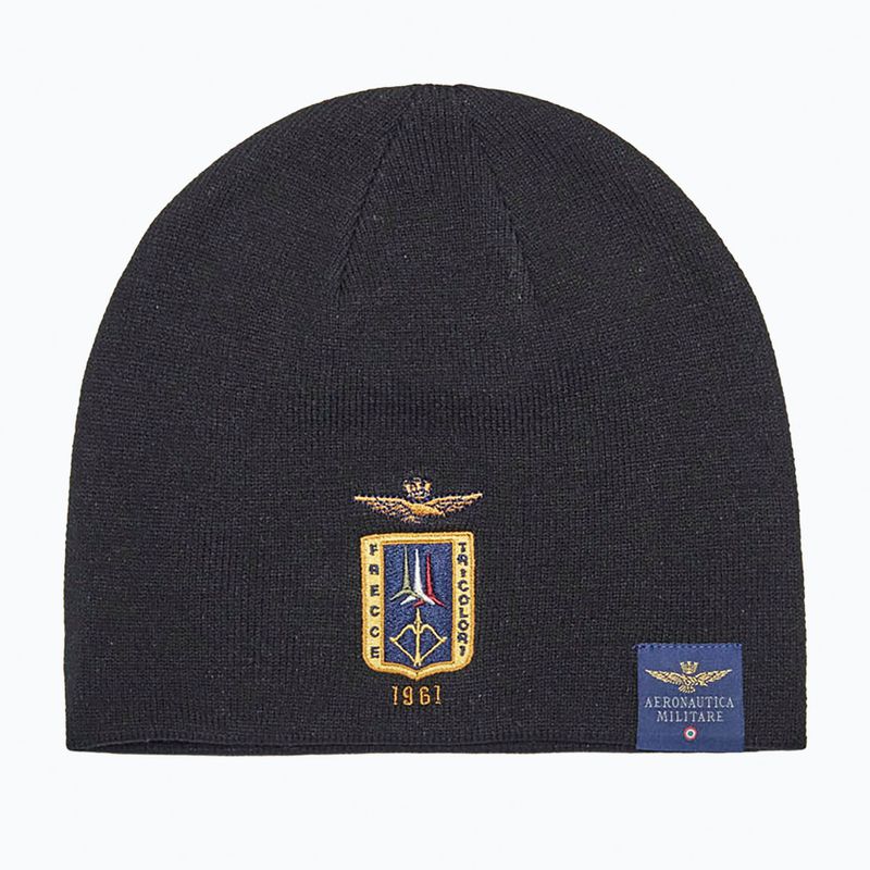 Pánska zimná čiapka Czapka Aeronautica Militare 262CU0092UL00450 jet black