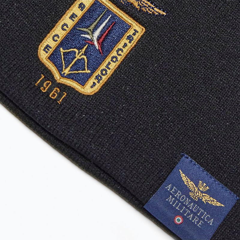 Pánska zimná čiapka Czapka Aeronautica Militare 262CU0092UL00450 jet black 3