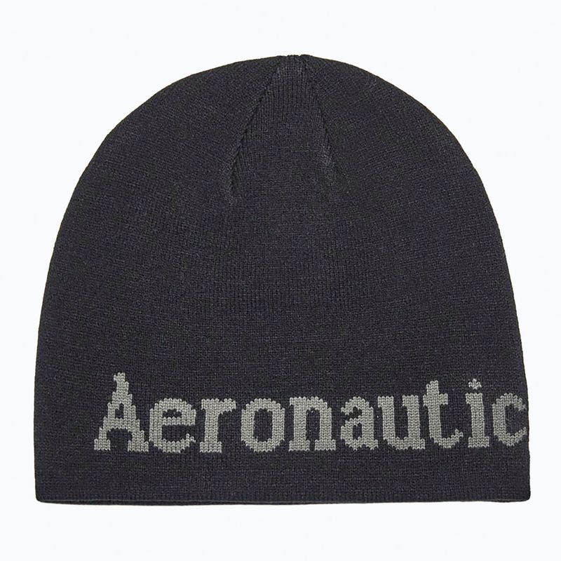 Pánska zimná čiapka Czapka Aeronautica Militare 262CU0093UL00450 jet black