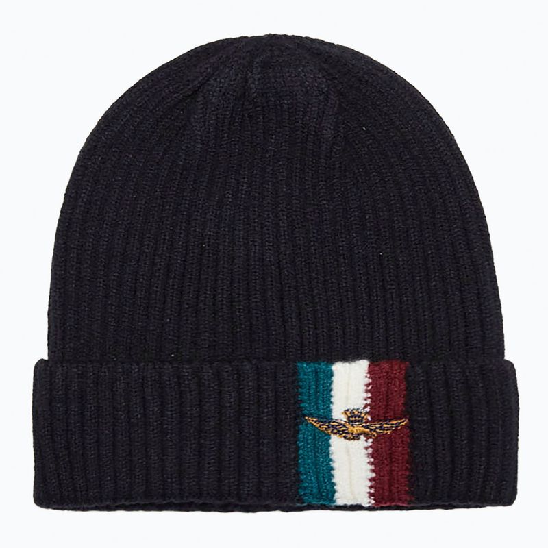 Pánska zimná čiapka Czapka Aeronautica Militare 262CU0094UL00555 jet black