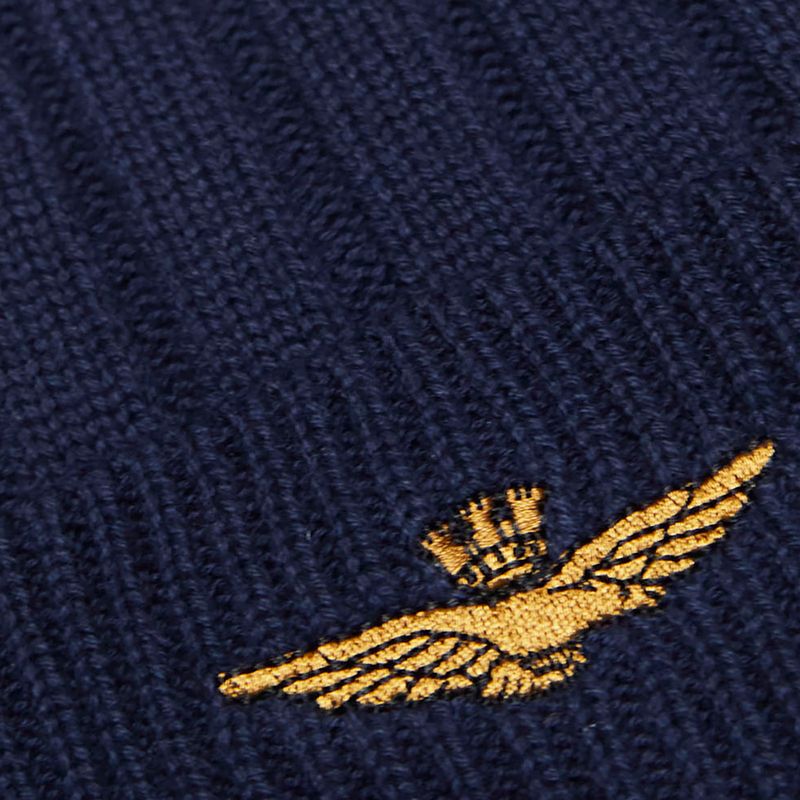 Pánska zimná čiapka Czapka Aeronautica Militare 262CU0098UL00485 blu navy 3